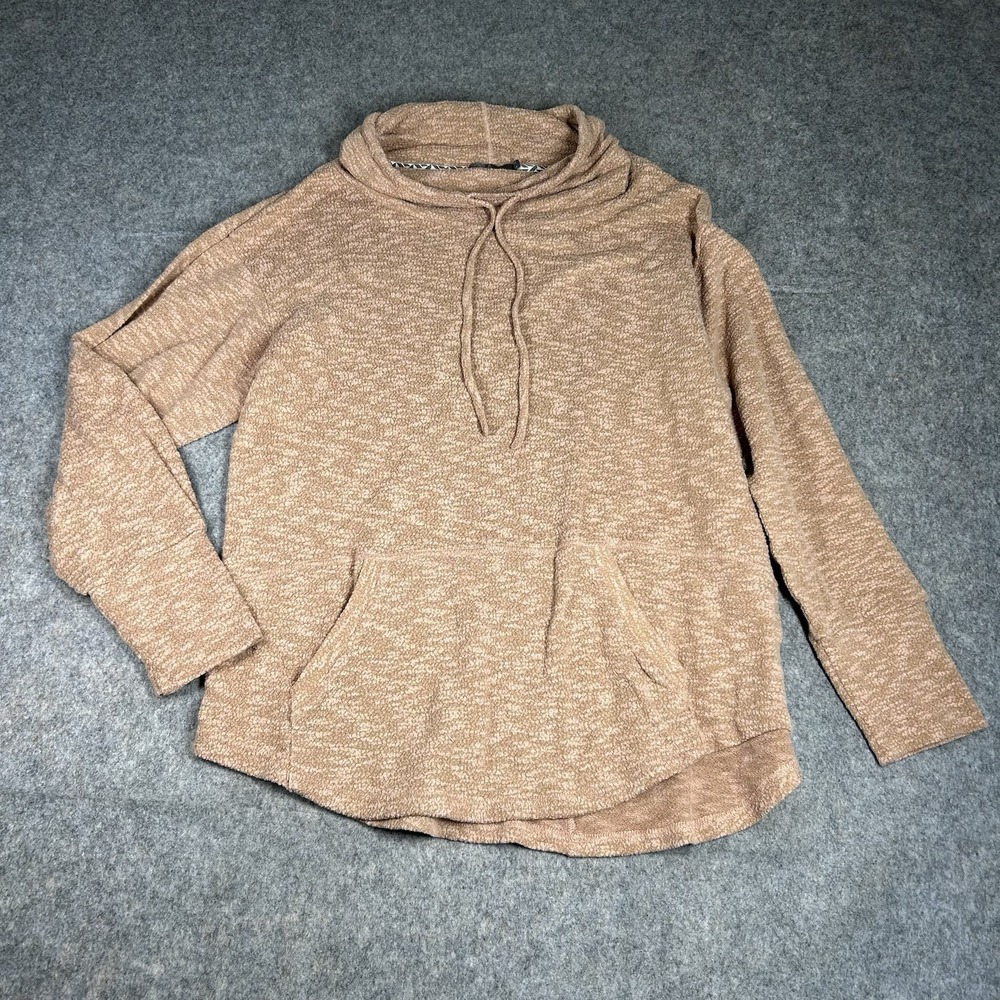 Prana Frieda Top Women's XL Cowl Neck Long Sleeve Orange Outdoor Camping Granola